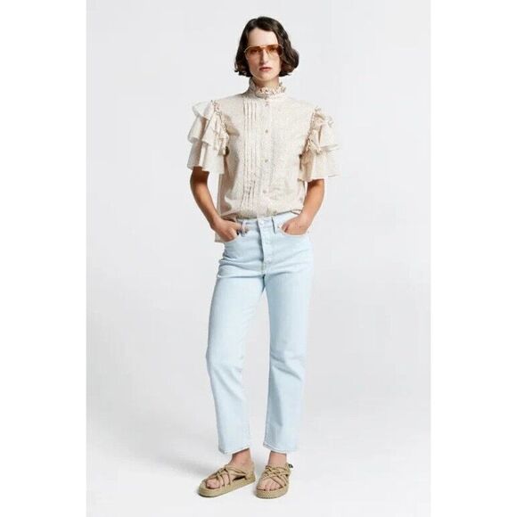 Levis Wedgie Straight Jeans Womens 26x28 Light Wash High Rise 349640147 - Picture 1 of 8